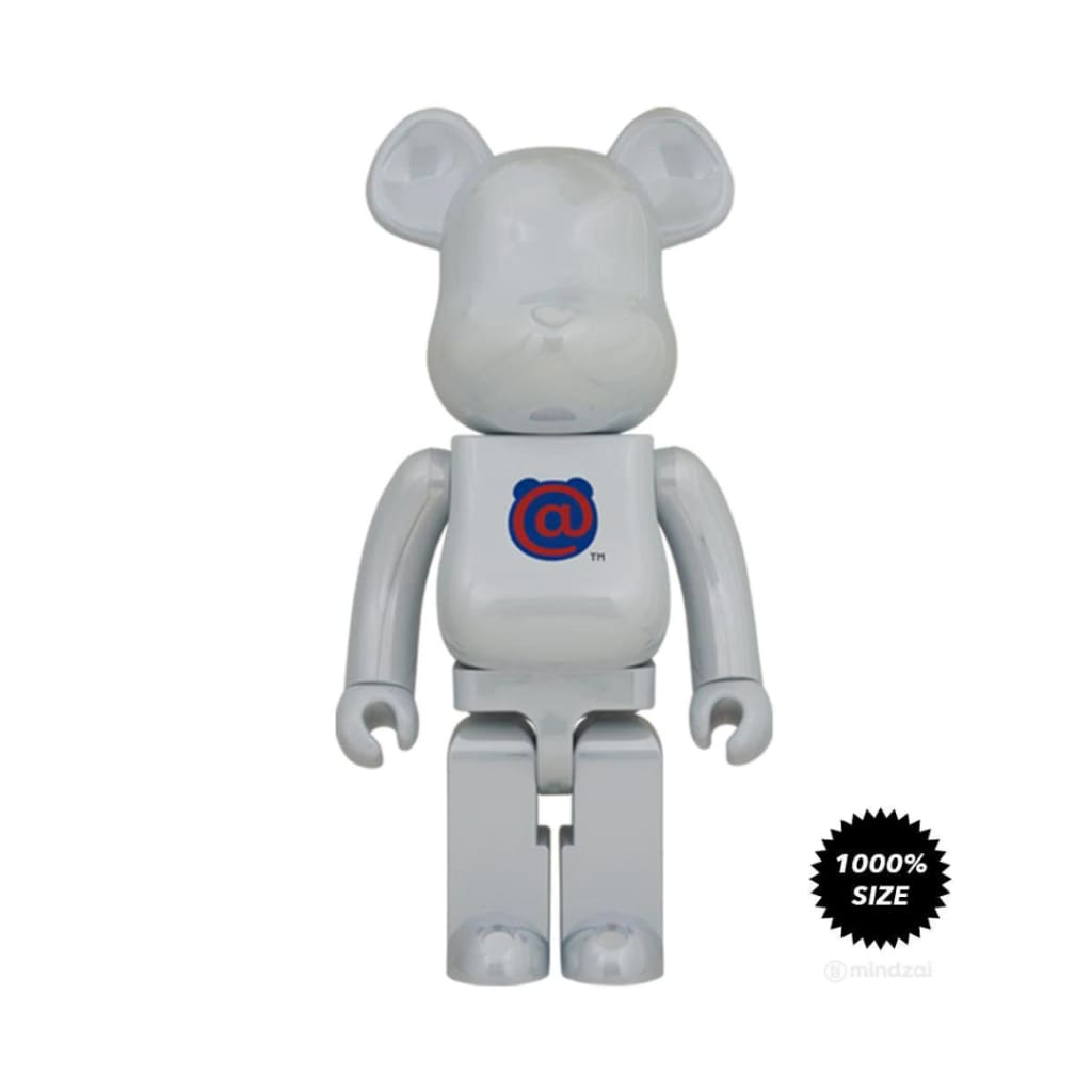 First Model (White Chrome Ver.) 1000% Bearbrick by Medicom Toy