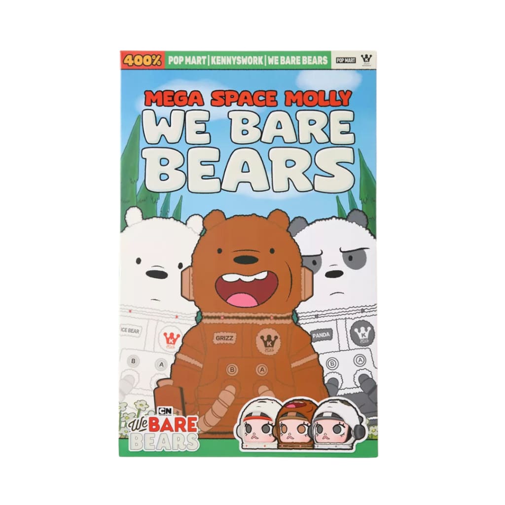 POP MART Mega Space Molly 400% We Bare Bears Blind Box Figure