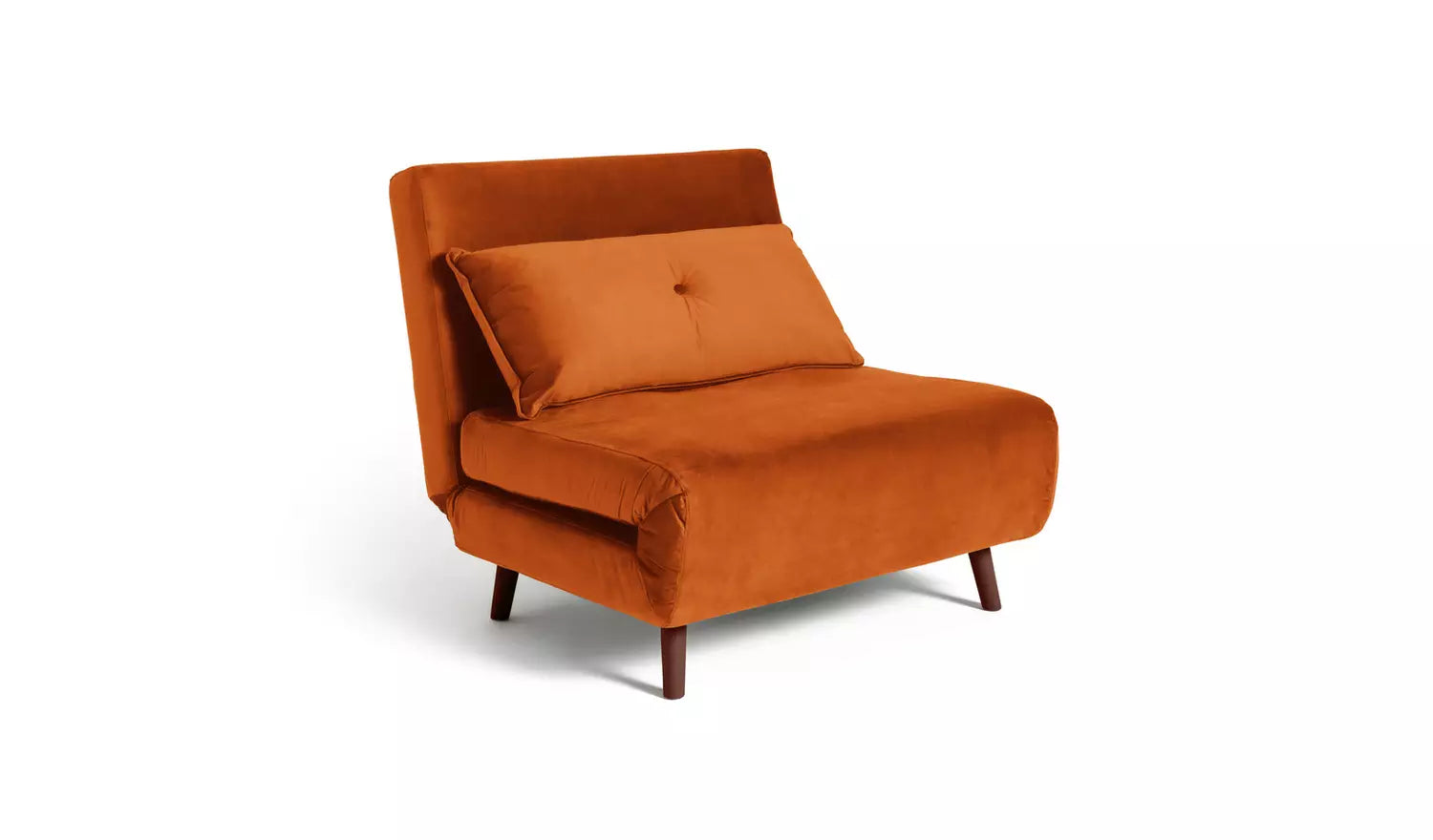 Fauteuil-lit convertible 1 place Sofashy vu de face, tissu gris chiné, largeur 90 cm
