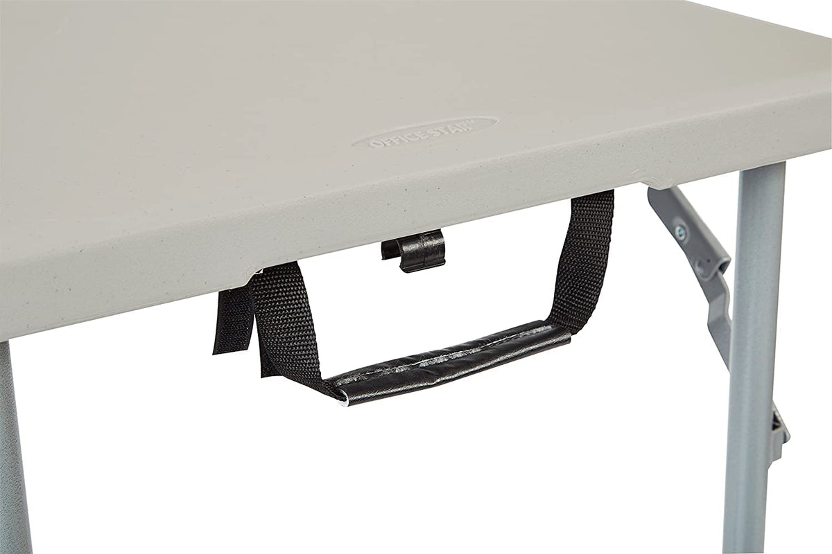 Office Star Products 122 cm Height-Adjustable Folding Resin Table Light Gray
