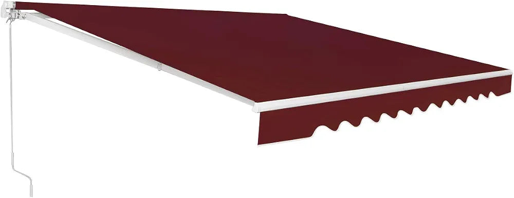 COSTWAY Store Banne de Manuel Rétractable de 3 x 2,5M Angle Réglable 5-35°, Auvent de Terrasse avec Tissu Résistant aux UV et à l'eau Cadre en Aluminium, pour Jardin Terrasse 