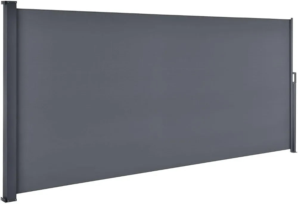 Juskys Store latéral 160 x 500 cm Extensible et Opaque, Brise-Vue pour Balcon, terrasse et Jardin, Auvent latéral avec Support Mural, Protection Solaire en Acier & Tissu Impermeable - Gris foncé