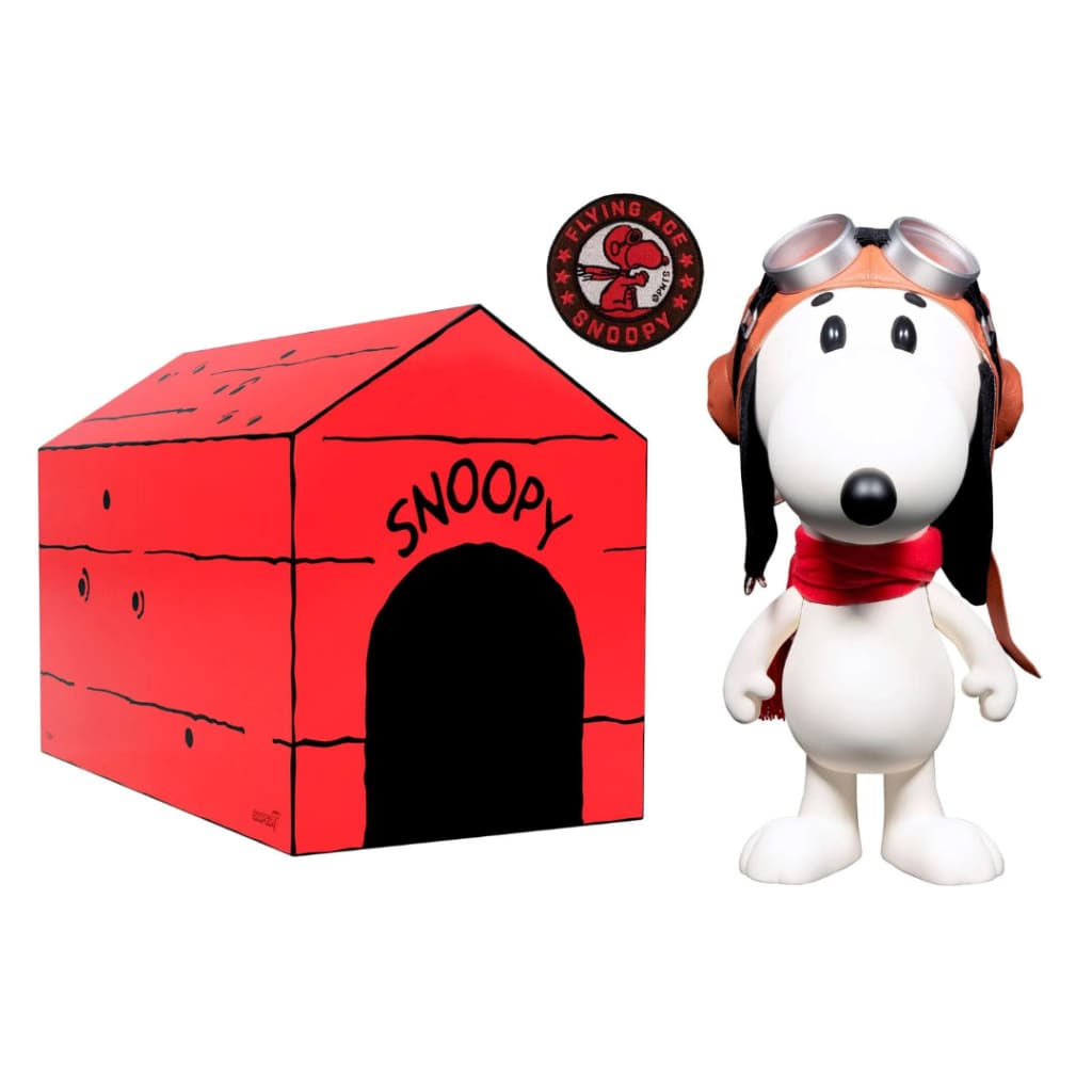 Super7 Peanuts SuperSize Vinyl Figure Snoopy Flying Ace (Doghouse Box)